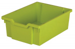 lime  - Cupboard with rolling red door and green and yellow plastic drawers