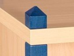 blue  - Combined one-door cupboard MIKI TOP with 4 shelves
