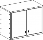 Two-door cupboard MIKI PLUS without plinth and with 2 shelves