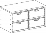 Cupboard MIKI PLUS without plinth and with 1 shelf and 4 drawers
