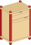 Combined MIKI TOP cupboard with drawer