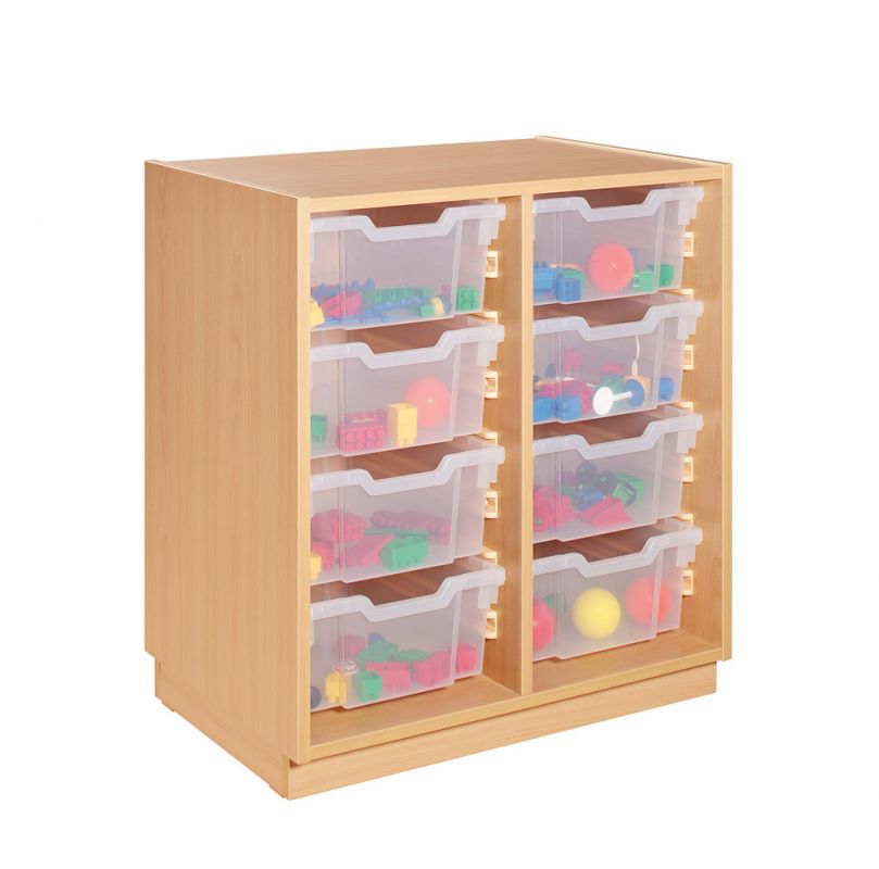 Cupboard with plastic drawers