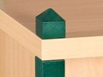green  - MIKI TOP cabinet with 1 inserted shelf and 8 free drawers with a window