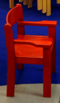 Chair with arm rest  TIM II - stained all over | height 18 cm, height 22 cm, height 26 cm, height 30 cm