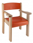 Chair with armrests TIM II, coloured seat and back