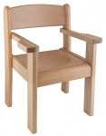 Chair with armrests  TIM II natural | height 18 cm, height 22 cm, height 26 cm, height 30 cm