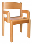 Chair with armrests - natural | height 22 cm, height 26 cm, height 30 cm, height 34 cm, height 38 cm, výška 18 cm, výška 22 cm, výška 26 cm, výška 30 cm, height 34 cm, výška 34 cm, height 38 cm, Height 42 cm