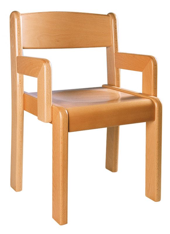 Chair with armrests - natural