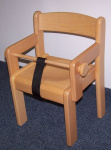 Chair with arm rest h.18 cm - natural + NIPPEL+STRAP | height 18 cm, height 22 cm, height 26 cm, height 30 cm