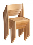 Stackable chair TIM - natural beech