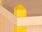 yellow  - Combined one-door cupboard MIKI TOP with 4 shelves