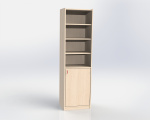 One-door cabinet with shelves