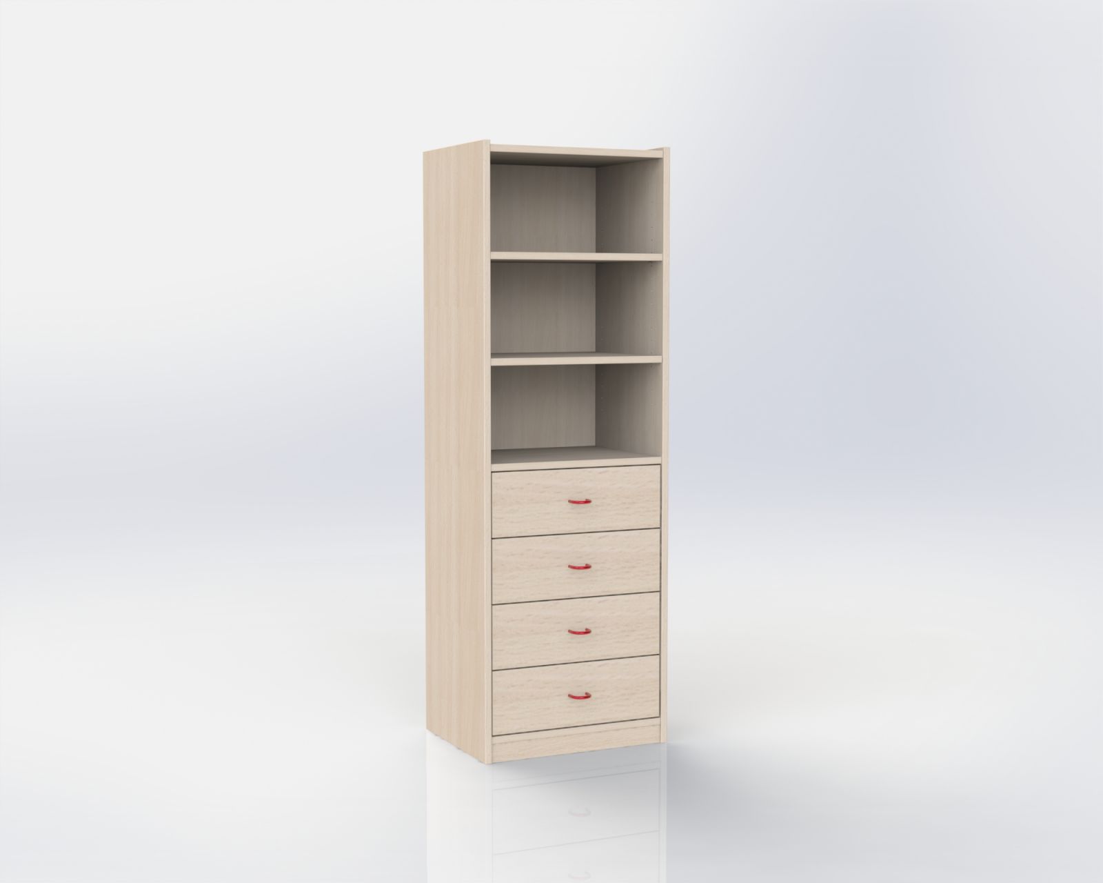 Cabinet with drawers and shelves