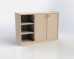 Cupboard with plint, 2 doors right and 4 shelves