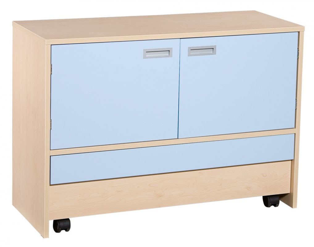 Two-door cupboard with 1 free drawer