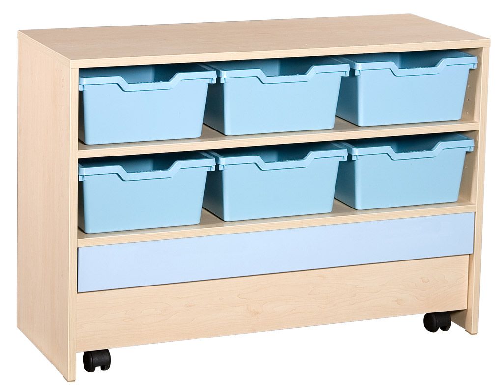Cupboard with 1 shelf and 6 plasic trays