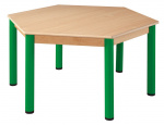 Hexagonal table run 120 cm with levelling feet | height 36 cm, height 40 cm, height 46 cm, height 52 cm, height 58 cm, height 64 cm, height 70 cm, height 76 cm