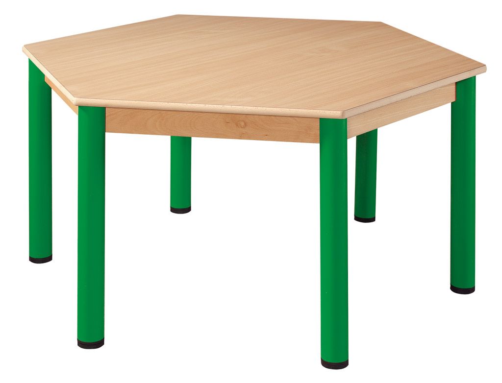 Hexagonal table run 120 cm with levelling feet