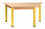 Trapezoidal table 120 x 60 cm with levelling feet | height 36 cm, výška 36 cm, height 40 cm, výška 40 cm, height 46 cm, výška 46 cm, height 52 cm, výška 52 cm, height 58 cm, výška 58 cm, height 64 cm, výška 64 cm, height 70 cm, výška 70 cm, height 76 cm, výška 76 cm
