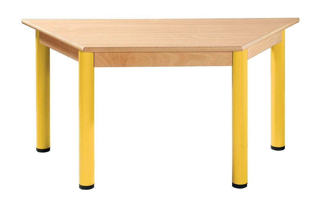 Trapezoidal table 120 x 60 cm with levelling feet