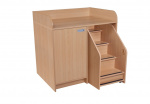 Batching cupboard with 1 door and staircase
