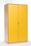 Cabinet with locker doors
