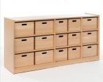 Cupboard with 15 drawers, single-sided