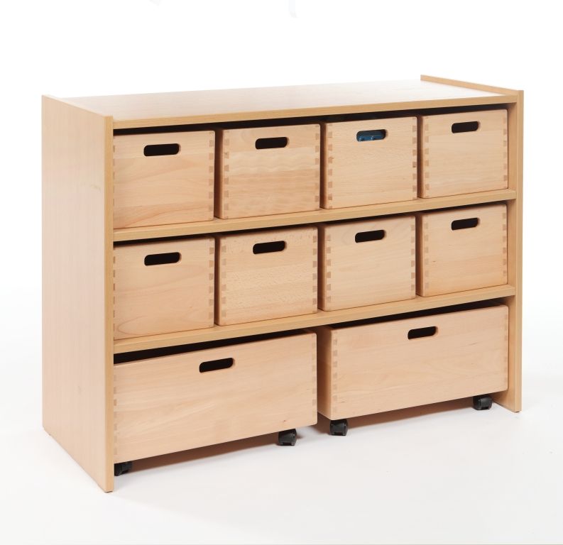 Cupboard with 1 shelf and 10 drawers