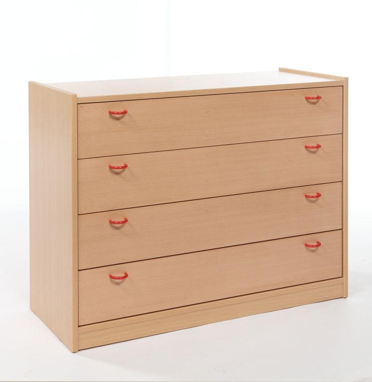 Cupboard with 4 drawers, depth 40 cm