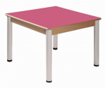 Table 80 x 80 cm / height adjustable legs 36 - 52 cm