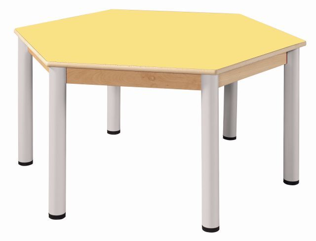 Hexagonal table run. 120 cm / height adjustable legs 36 - 52 cm