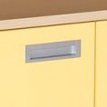 Aluminum recessed  - Cupboard with plint, door right and 4 shelves