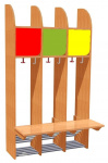 Three-piece cloakroom unit, colour combination