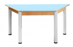 Trapezoidal table Form.120x60 cm/ height 40 - 58 cm, limete