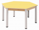 Hexagonal table run. 120 cm / height adjustable legs 40 - 58 cm