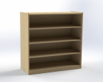 Cupboard with 3 shelves, height 100 cm
