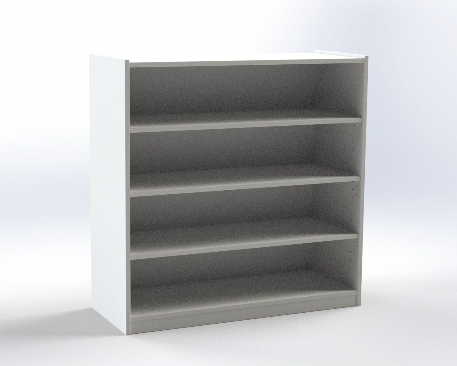 Cupboard with 3 shelves, height 100 cm