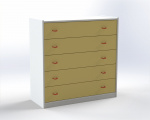 Cupboard with 4 drawers, depth 60 / limete