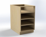 Cabinet with 3 shelves, width 52,5 cm