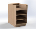 Cabinet with 3 shelves, width 52,5 cm