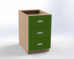 Cabinet with 3 drawers, width 52,5 cm