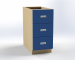 Cabinet with 3 drawers, width 41.5 cm