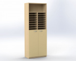 Combined cabinet with doors and compartments for A4 sheets, offiCe TVAR v.d. Klatovy