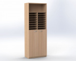 Combined cabinet with doors and compartments for A4 sheets, offiCe 