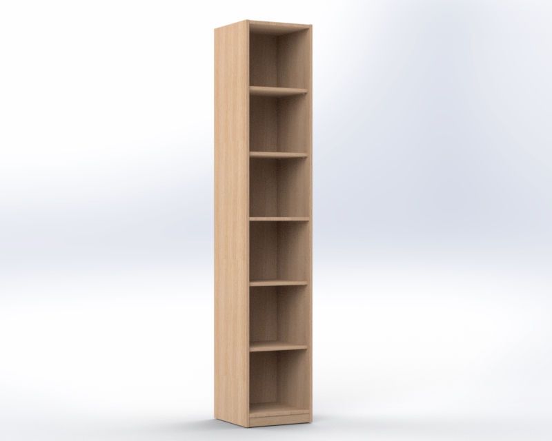 Open cabinet with 5 shelves, width 40 cm TVAR v.d. Klatovy