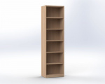 Open cabinet with 5 shelves, width 60 cm