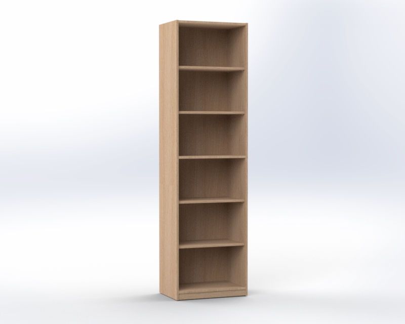 Open cabinet with 5 shelves, width 60 cm TVAR v.d. Klatovy