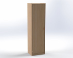 One-door cabinet with 5 inserted shelves 