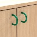 standard - green  - On-top two-door wall cupboard with 1shelf