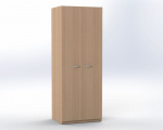 Combined wardrobe with door, 1 fixed shelf, depth 60 cm, offiCe